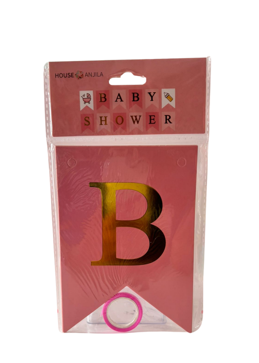 Banderin "Baby shower" Rosa