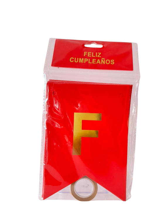 Banderin "Feliz Cumpleaños" Rojo