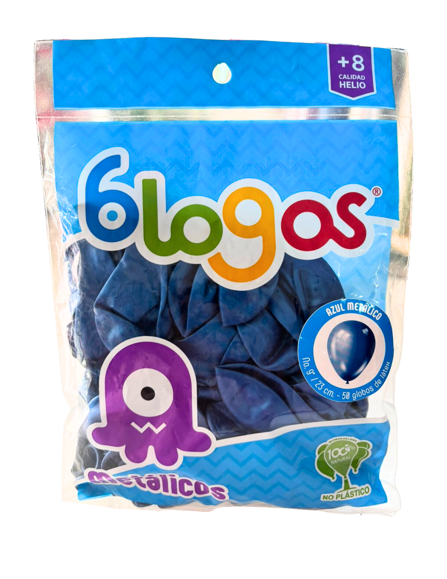 Bolsa de Globos Blogos No.9 Azul Metalico