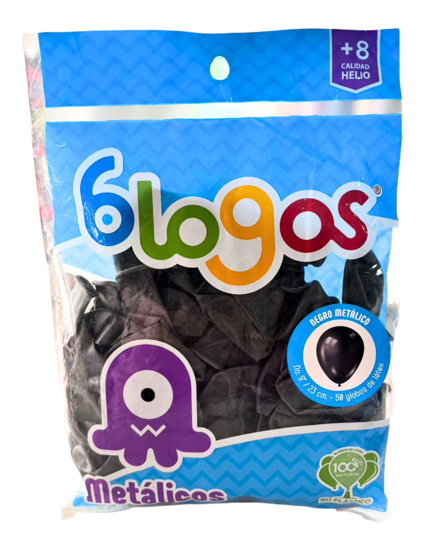 Bolsa de Globos Blogos No.9 Negro Metalico