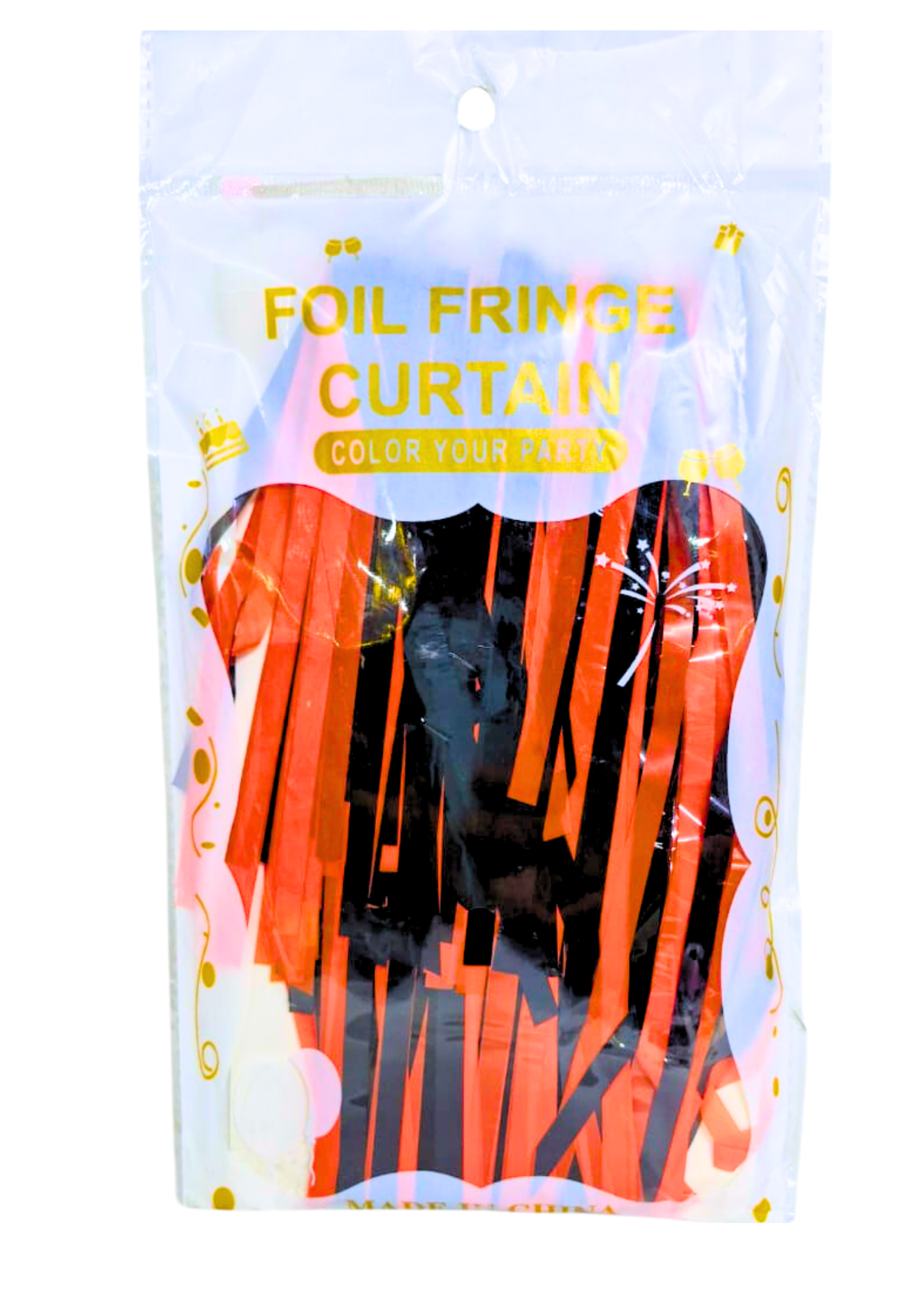 Cortina Bicolor Naranja/ Negra