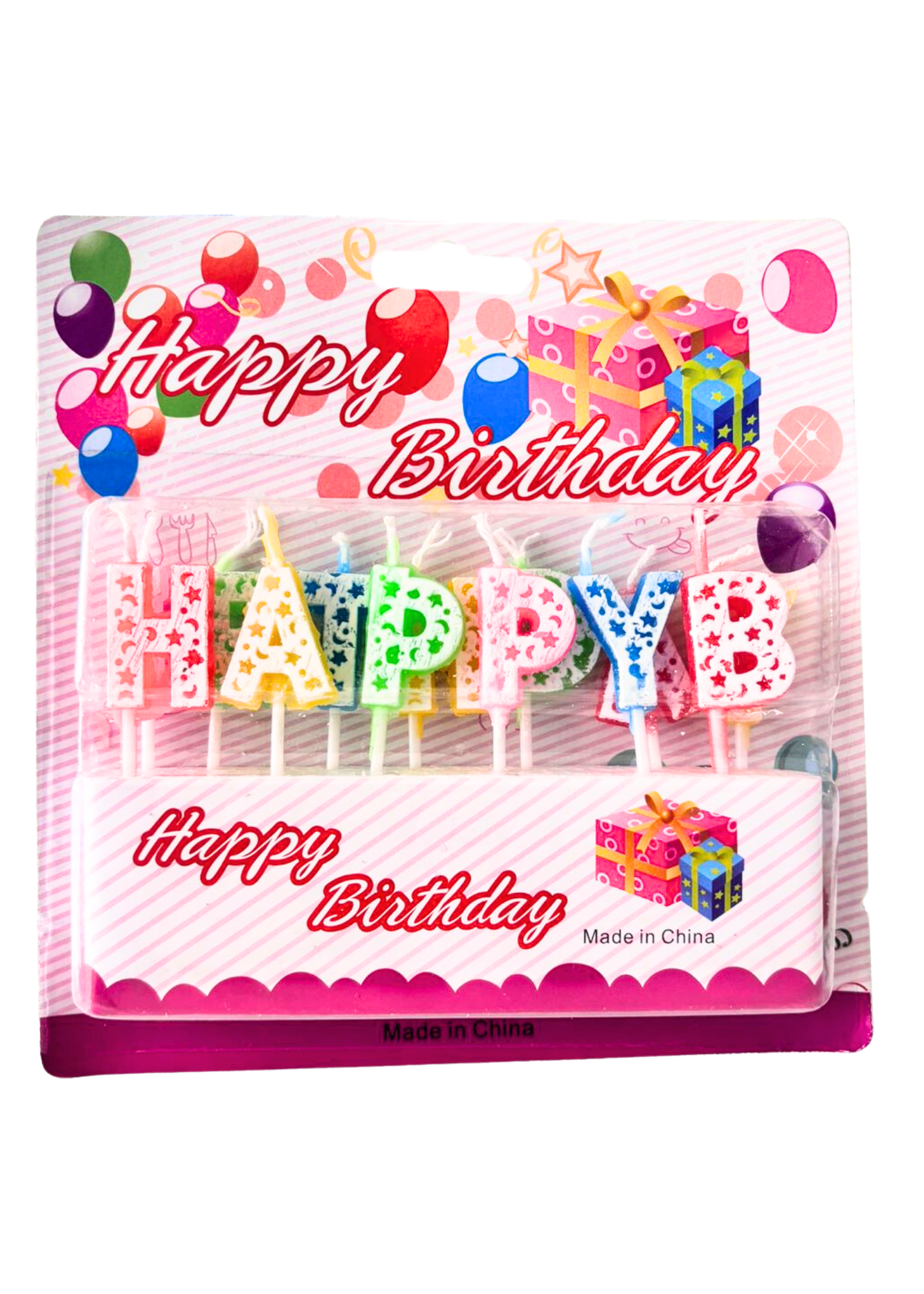 Velas para Cumpleaños "Happy Birthday" Colores