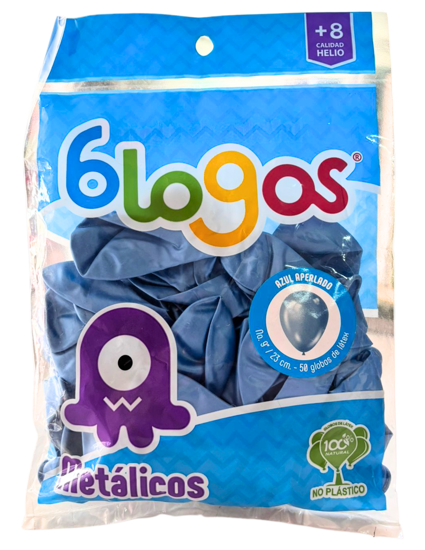 Bolsa de Globos Blogos No.9 Azul Aperlado