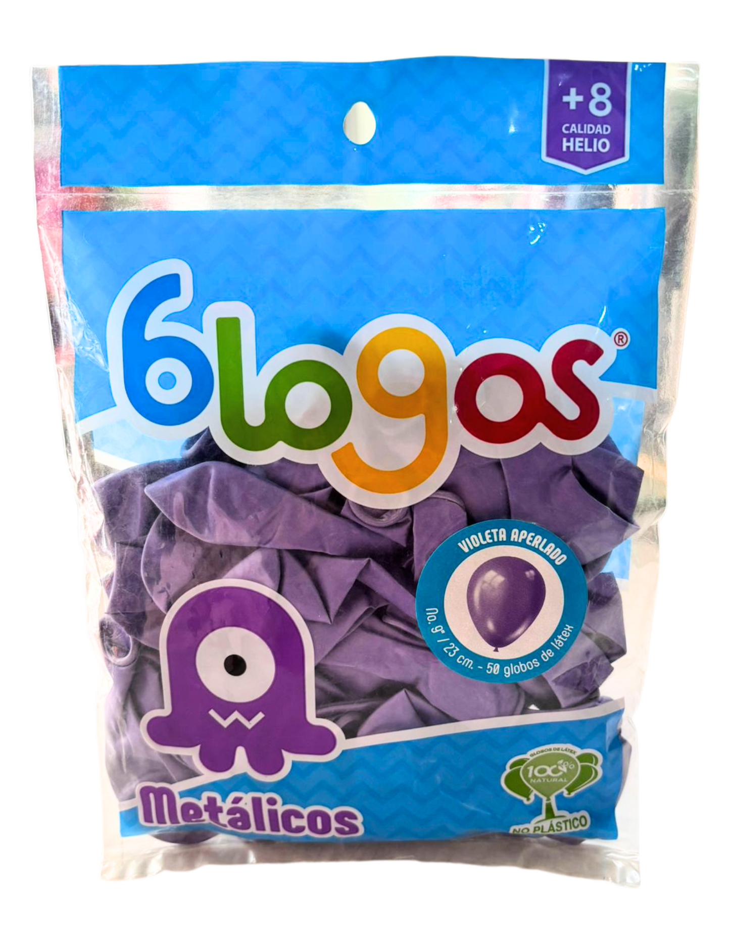 Bolsa de Globos Blogos No.9 Violeta Metalico