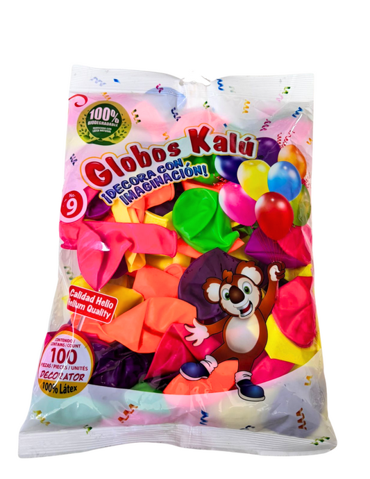 Bolsa de Globos Kalu No.9  Surtido Neon