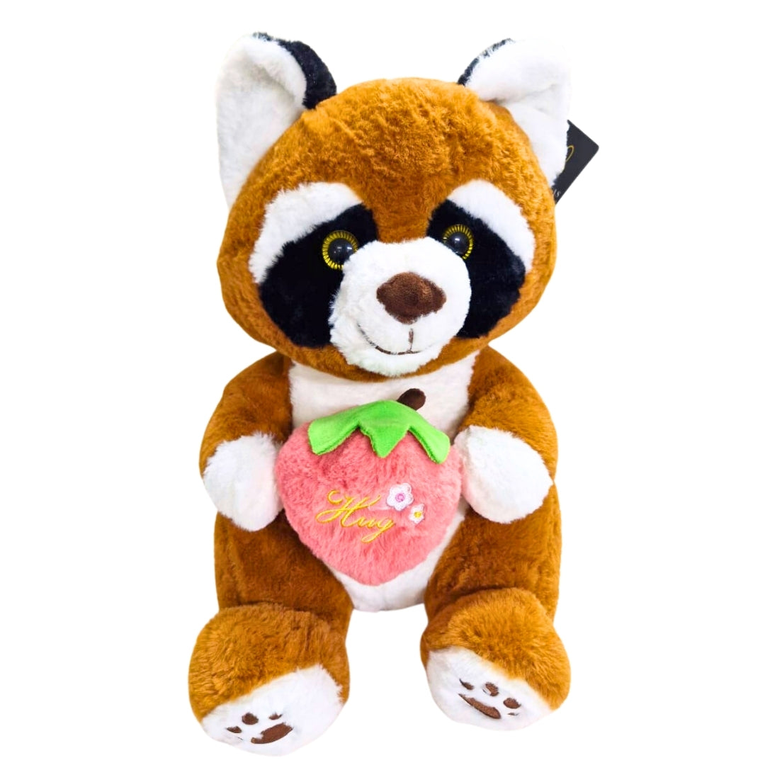 Peluche Mapache con Fresa 35cm