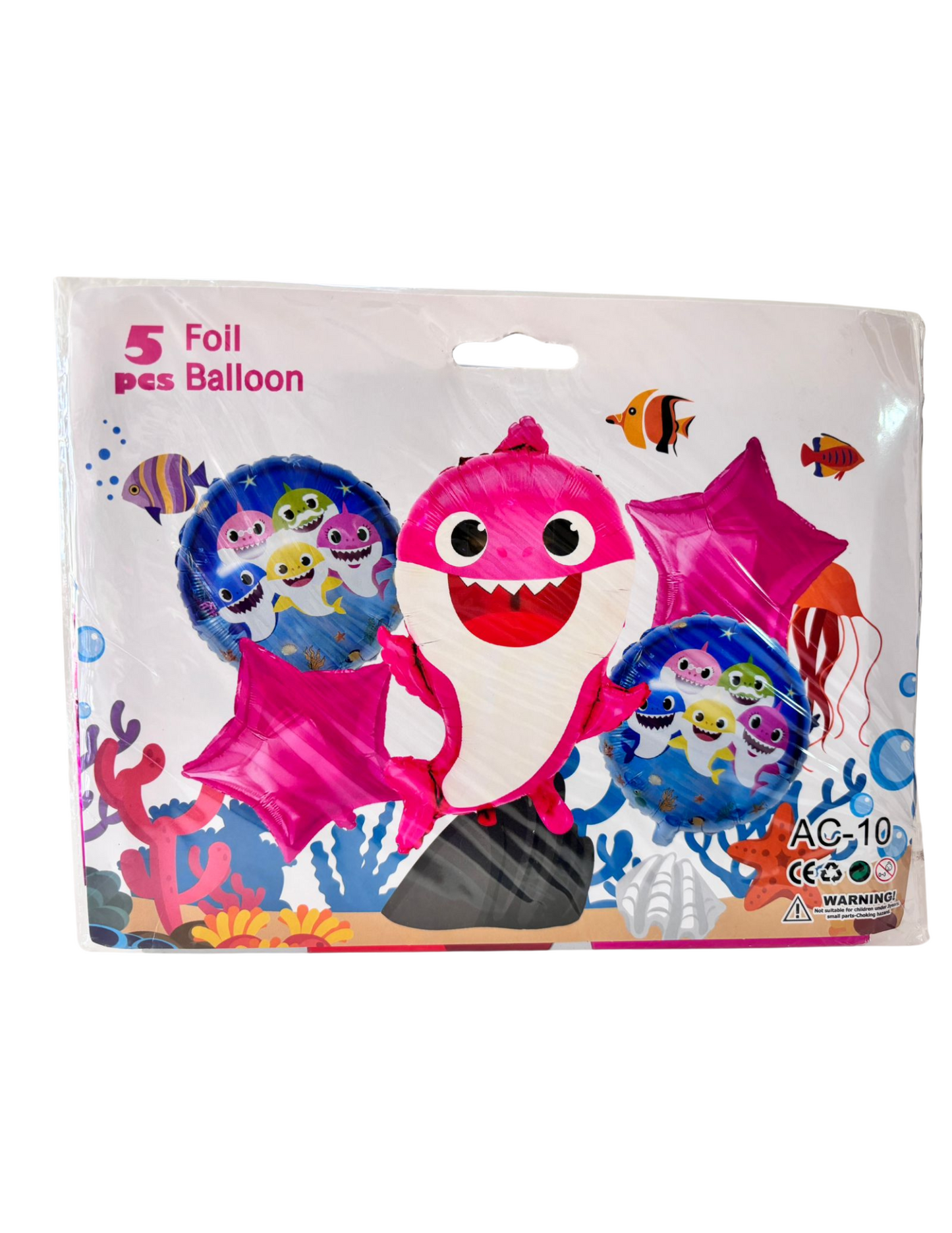 Set de Globos Metalicos 5pz Baby Shark