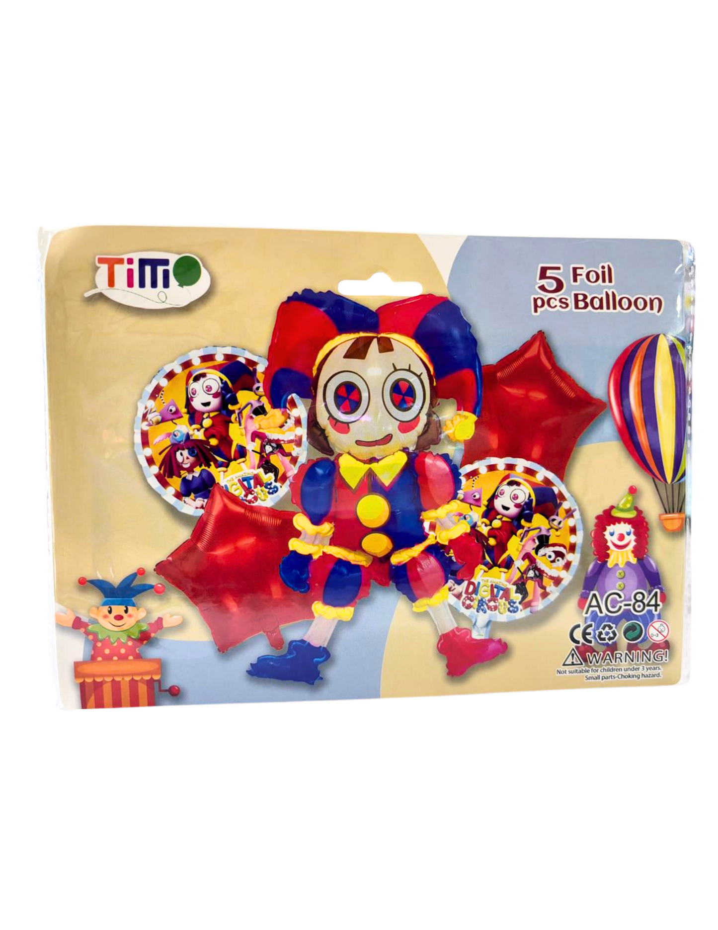 Set de Globos Metalicos 5pz Digital Circus