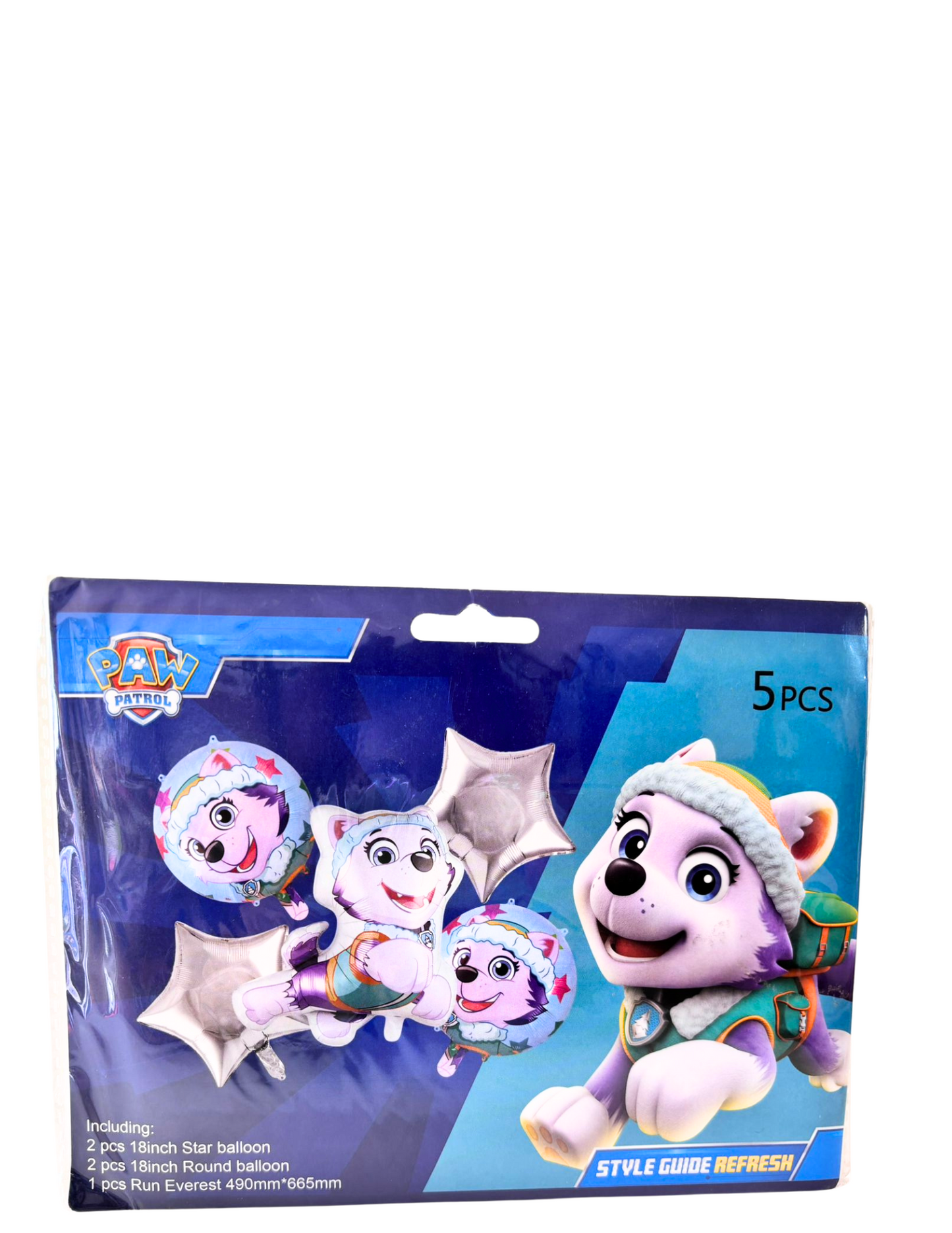 Set de Globos Metalicos 5pz Everest Paw Patrol