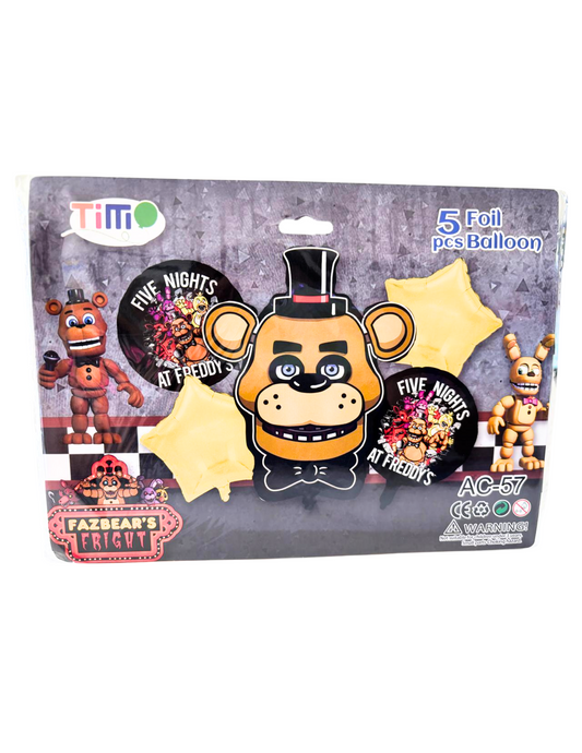 Set de Globos Metalicos 5pz Freddy