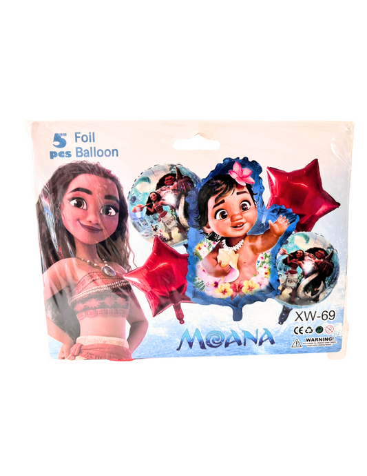 Set de Globos Metalicos 5pz Moana