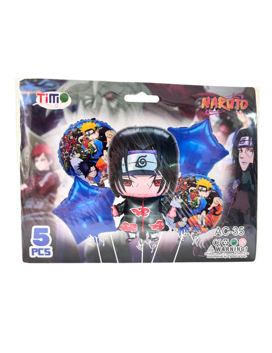 Set de Globos Metalicos 5pz Naruto