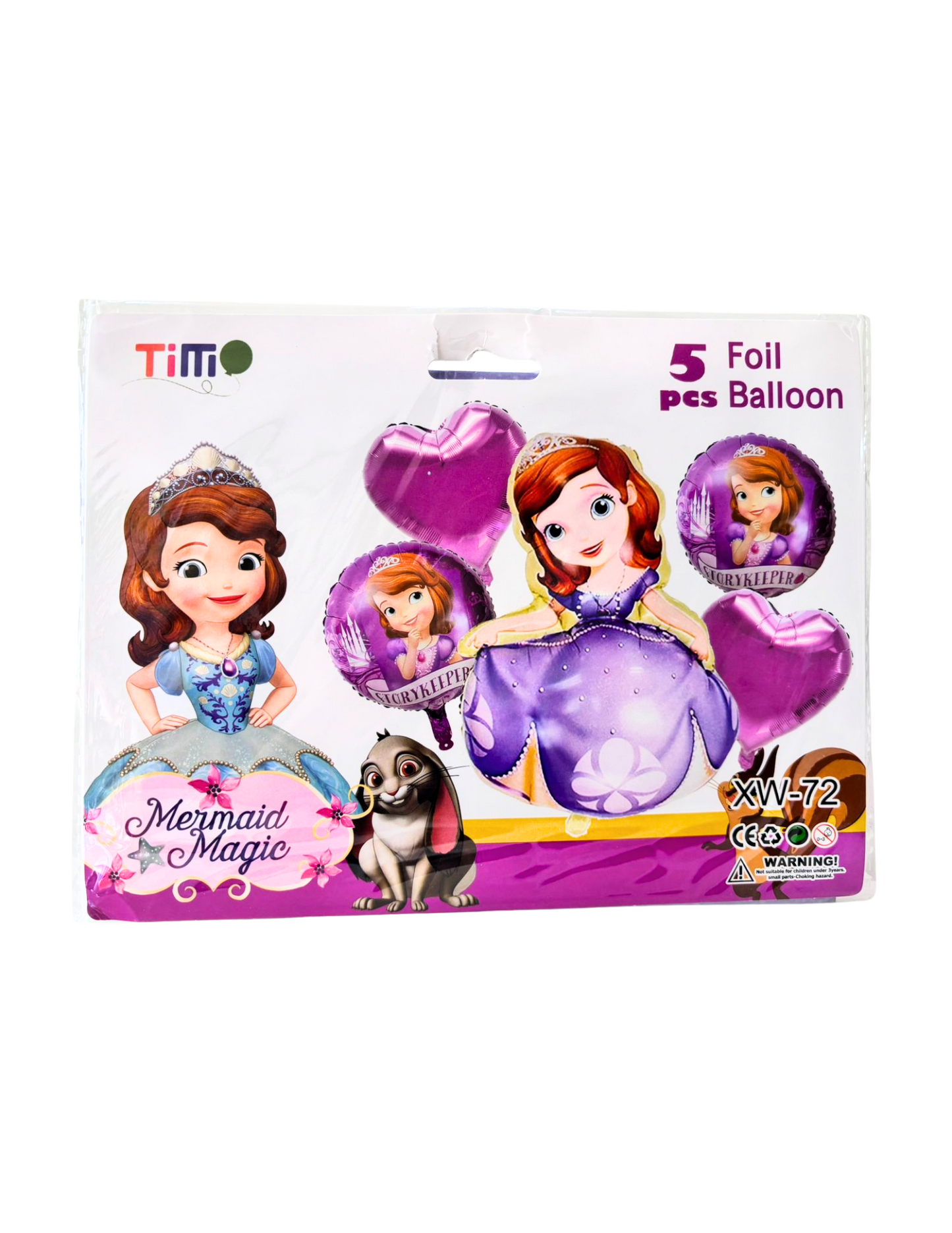 Set de Globos Metalicos 5pz Princesa Sofia