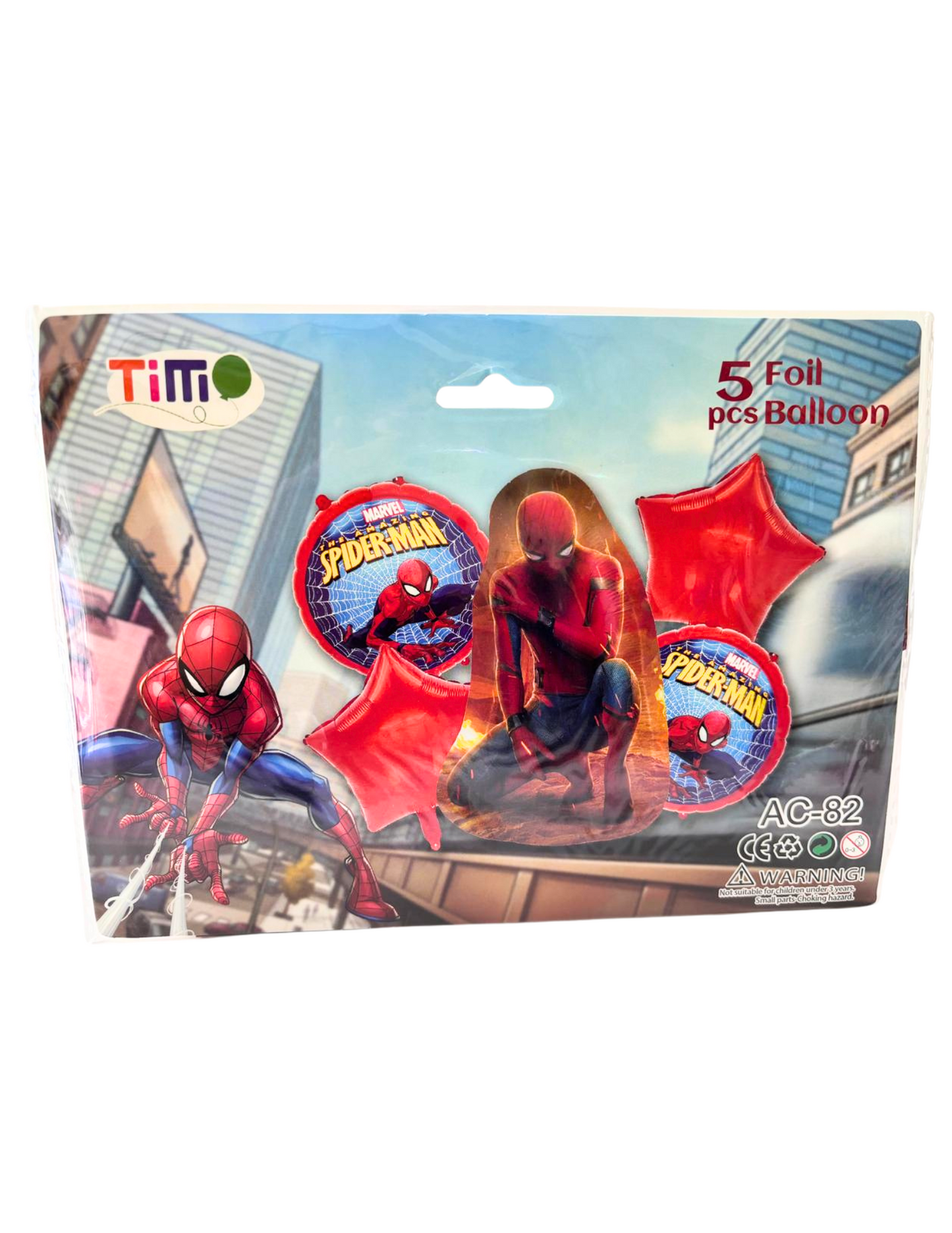 Set de Globos Metalicos 5pz Spider Man