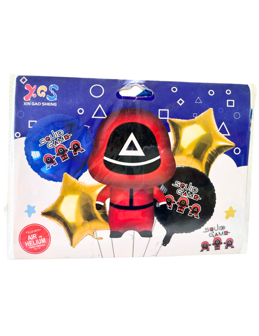 Set de Globos Metalicos 5pz Squid Game