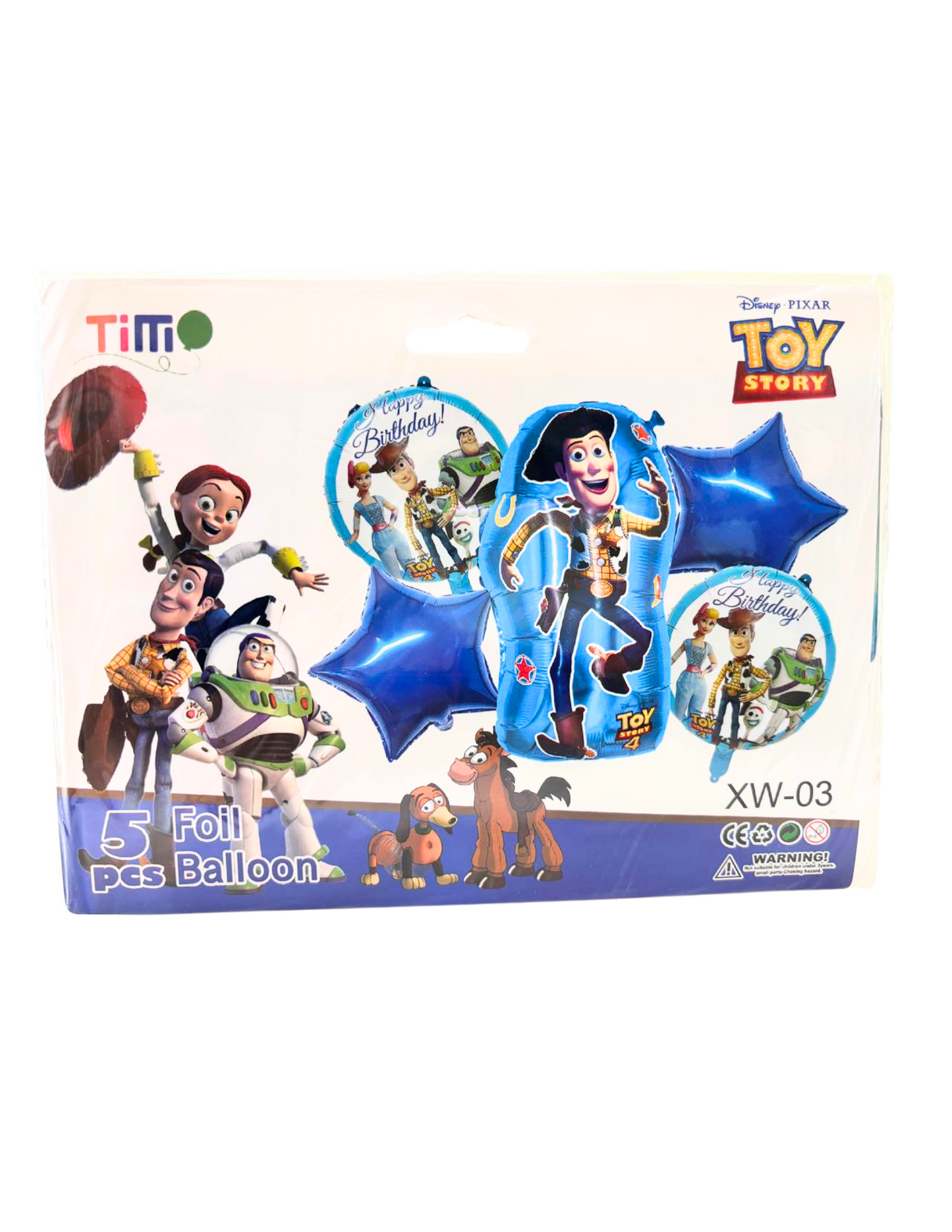 Set de Globos Metalicos 5pz Toy Story